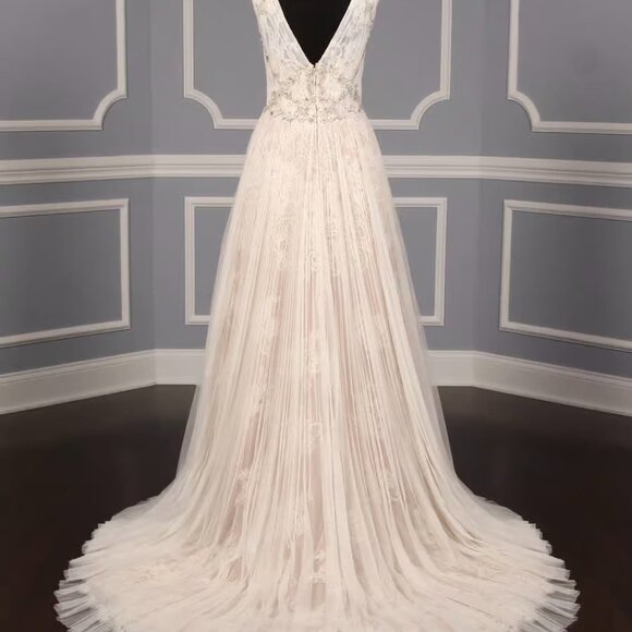 Isabelle Armstrong Willow Wedding Dress Sz 10 Lace, Beads, Tulle Bridal Gown - Picture 3 of 12